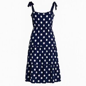 Monteau Los Angeles strap sharing top linen blend dress Size: S